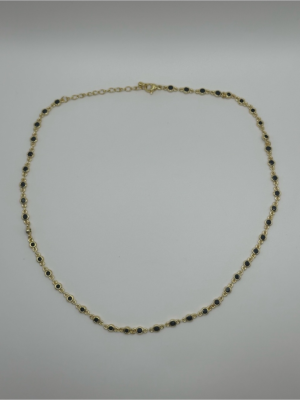 Gold Filled Black CZ Necklace - Elegant Women's Jewelry